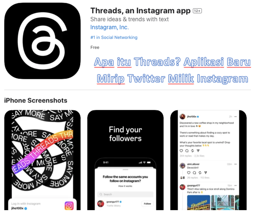 Apa itu Threads? Aplikasi Baru Mirip Twitter Milik Instagram